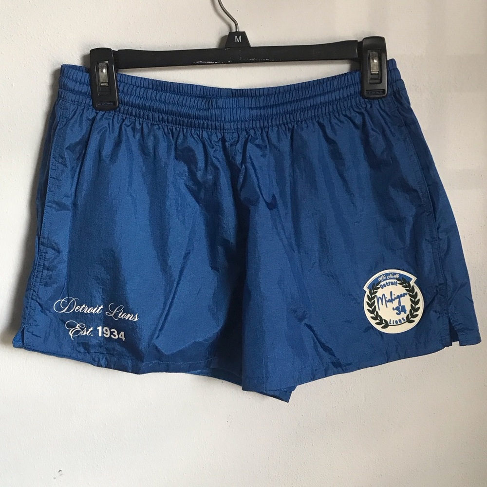 Brand new medium Blue Women's Shorts Detroit Lions athletic throwback Michigan
